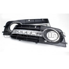 LED Дневные ходовые огни с хромом DRL ДХО - Audi A4 (B8)