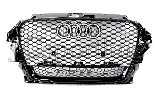 Решетка радиатора RS3 Quattro (Full Black) - Audi A3 (8V)