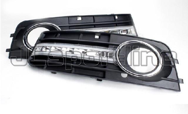 LED Дневные ходовые огни с хромом DRL ДХО - Audi A4 (B8)